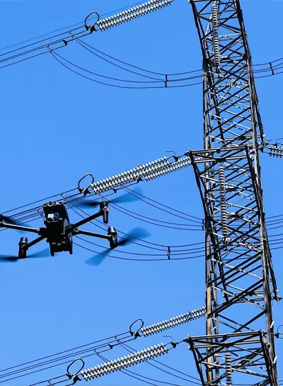 Inspección técnica con drones en lineas de MT y AT